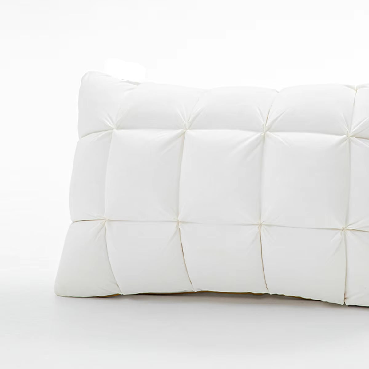 DreamNest™ Luxury Goose Down Feather Pillow – Pinch Pleat Design with Neck Support