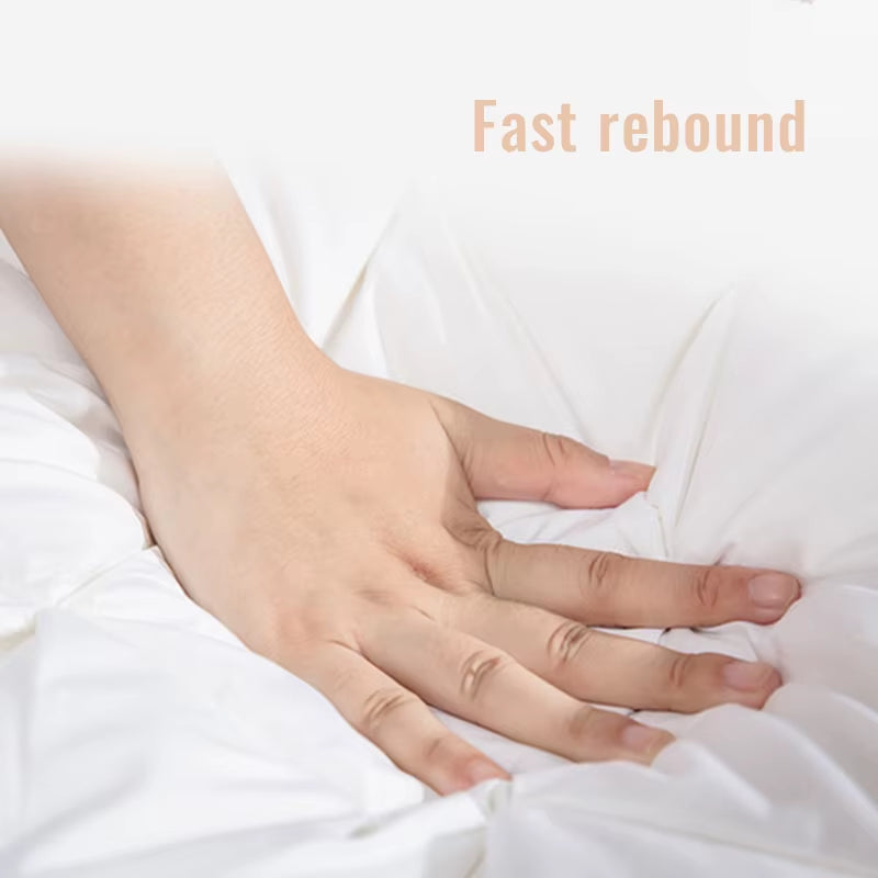 DreamNest™ Luxury Goose Down Feather Pillow – Pinch Pleat Design with Neck Support